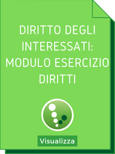 Moldulo Esercizio Diritti Interessati